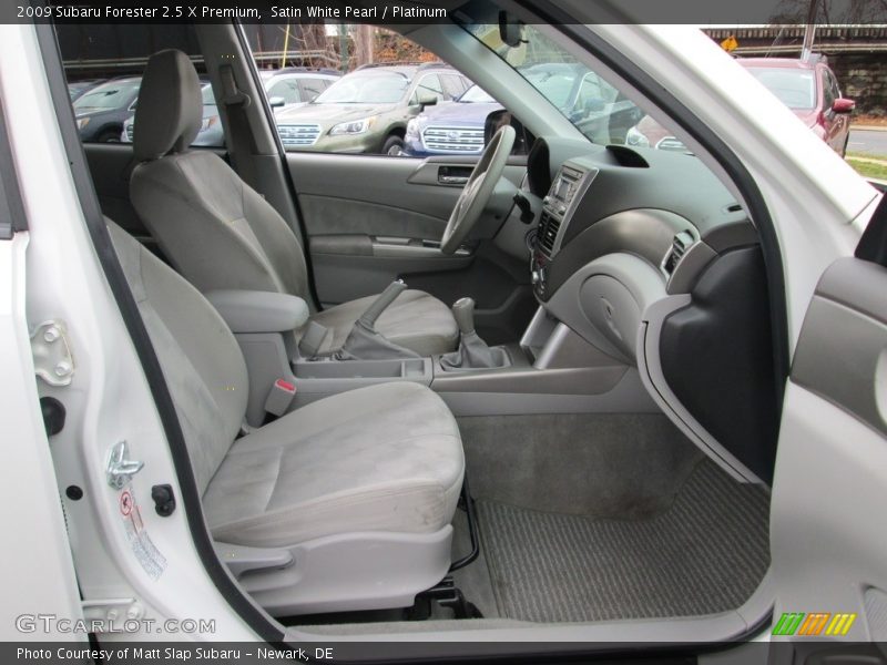 Satin White Pearl / Platinum 2009 Subaru Forester 2.5 X Premium