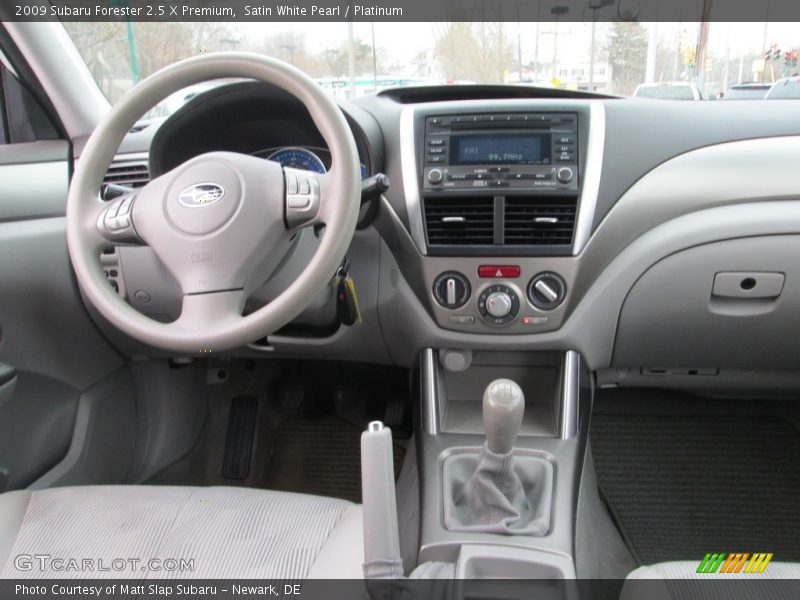Satin White Pearl / Platinum 2009 Subaru Forester 2.5 X Premium