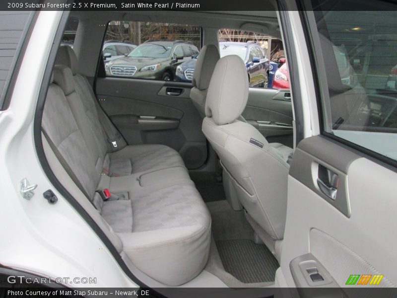 Satin White Pearl / Platinum 2009 Subaru Forester 2.5 X Premium