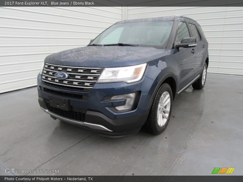 Blue Jeans / Ebony Black 2017 Ford Explorer XLT