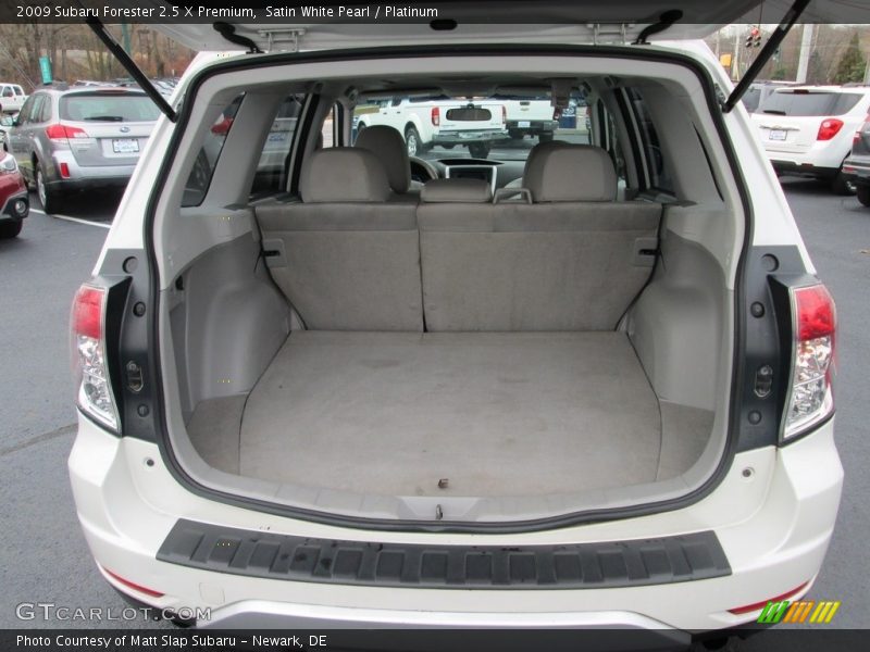 Satin White Pearl / Platinum 2009 Subaru Forester 2.5 X Premium