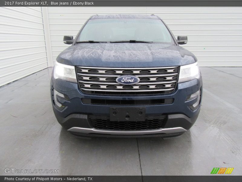 Blue Jeans / Ebony Black 2017 Ford Explorer XLT