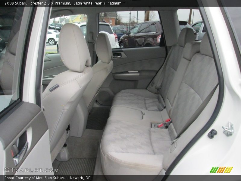 Satin White Pearl / Platinum 2009 Subaru Forester 2.5 X Premium