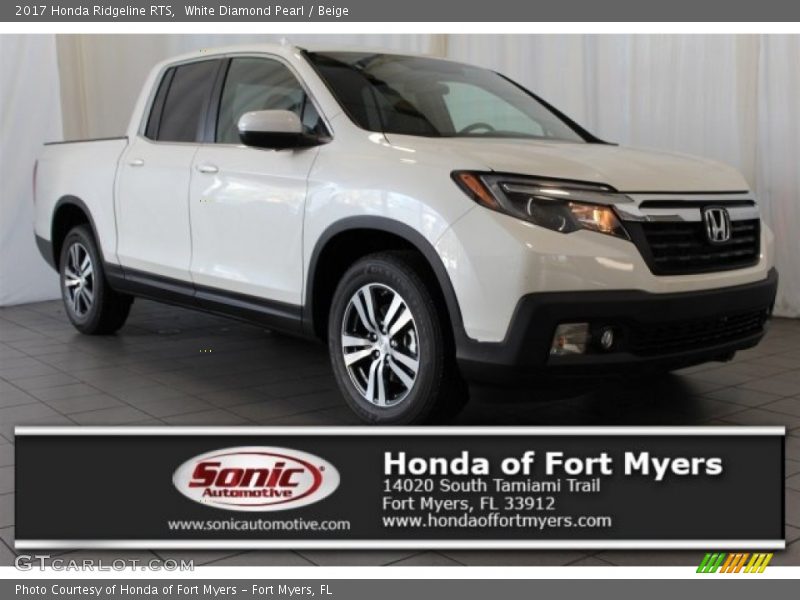 White Diamond Pearl / Beige 2017 Honda Ridgeline RTS