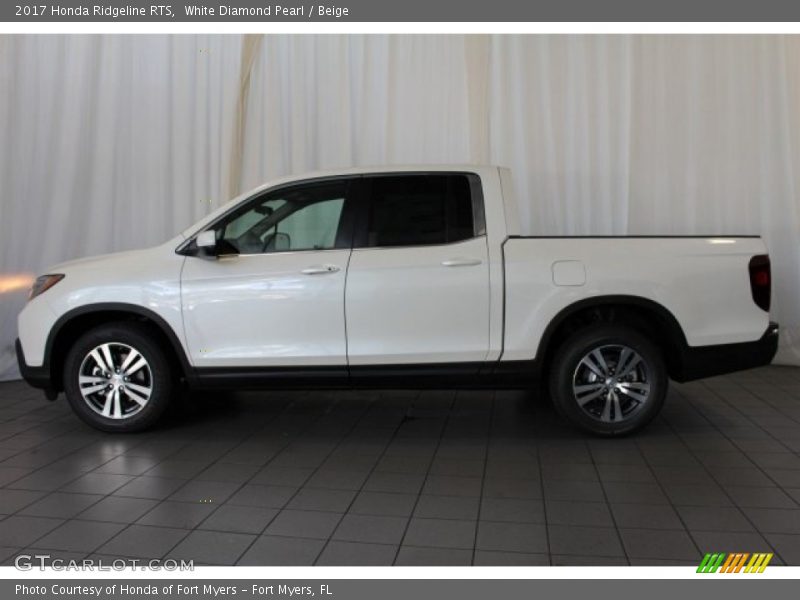 White Diamond Pearl / Beige 2017 Honda Ridgeline RTS