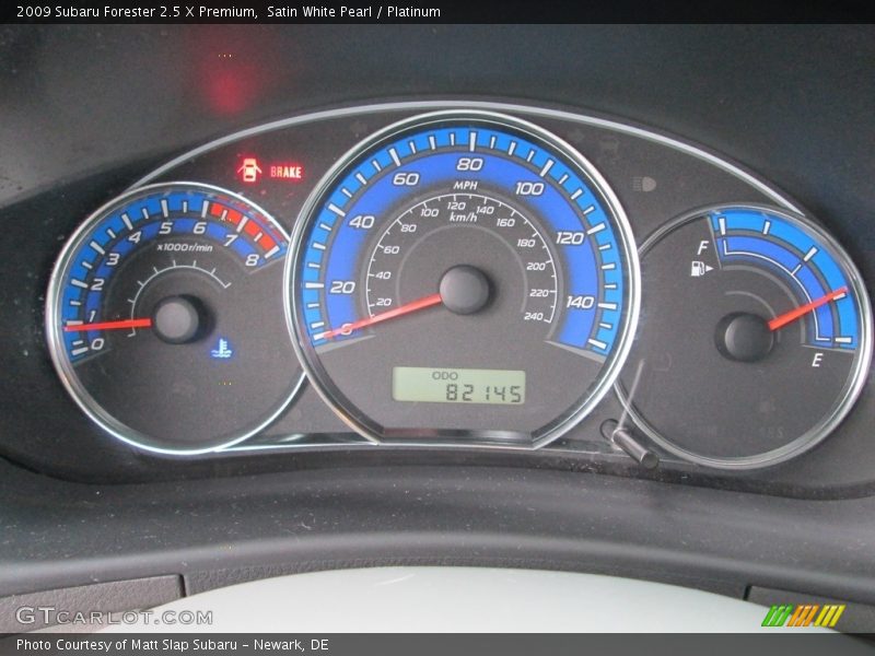 Satin White Pearl / Platinum 2009 Subaru Forester 2.5 X Premium