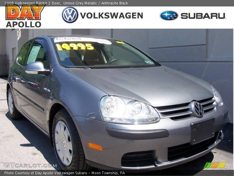 United Grey Metallic / Anthracite Black 2008 Volkswagen Rabbit 2 Door