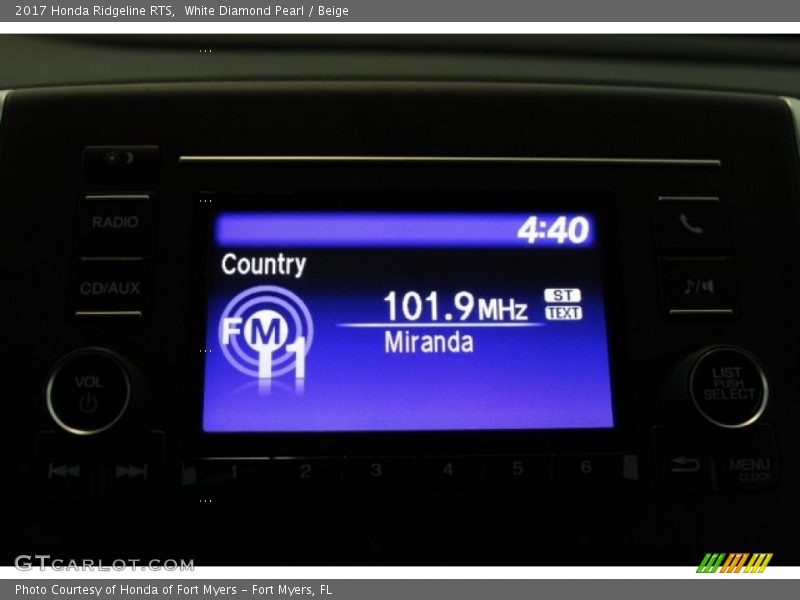 White Diamond Pearl / Beige 2017 Honda Ridgeline RTS