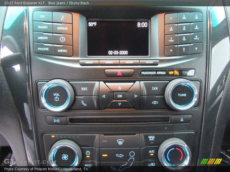 Blue Jeans / Ebony Black 2017 Ford Explorer XLT