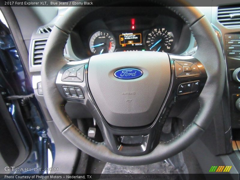 Blue Jeans / Ebony Black 2017 Ford Explorer XLT