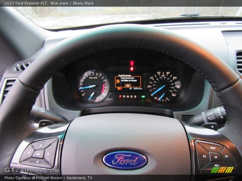 Blue Jeans / Ebony Black 2017 Ford Explorer XLT
