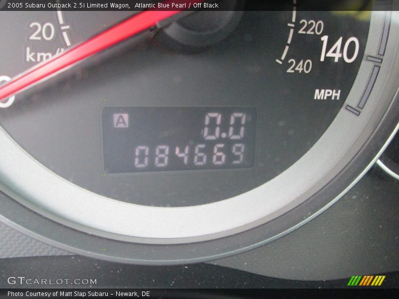Atlantic Blue Pearl / Off Black 2005 Subaru Outback 2.5i Limited Wagon