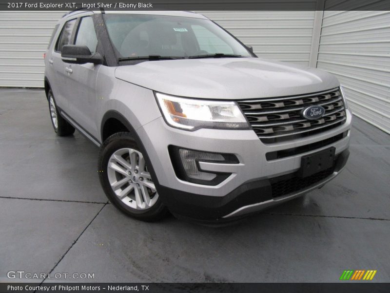 Ingot Silver / Ebony Black 2017 Ford Explorer XLT
