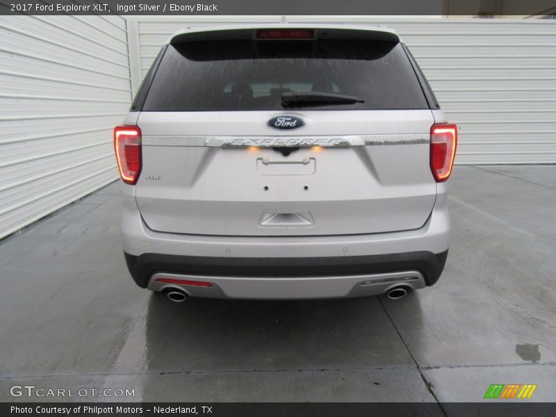Ingot Silver / Ebony Black 2017 Ford Explorer XLT