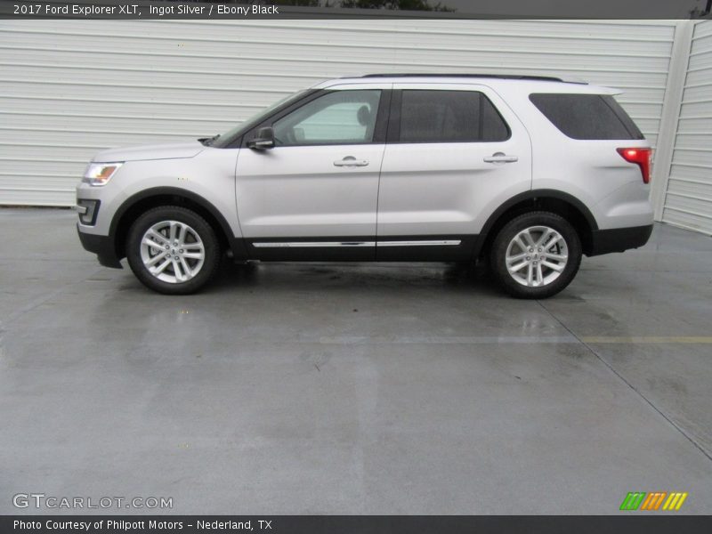 Ingot Silver / Ebony Black 2017 Ford Explorer XLT
