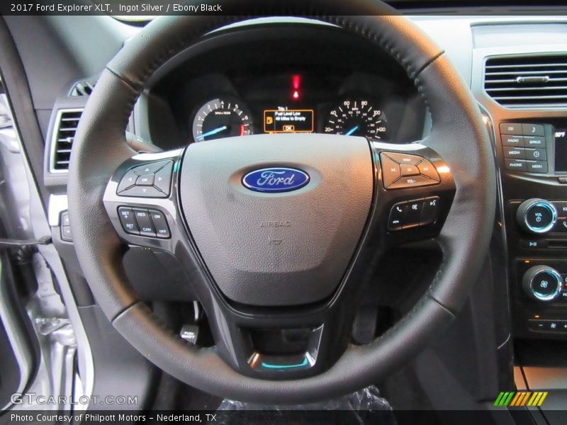 Ingot Silver / Ebony Black 2017 Ford Explorer XLT