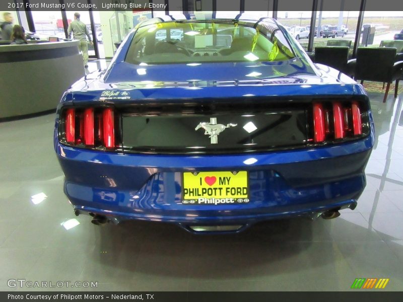 Lightning Blue / Ebony 2017 Ford Mustang V6 Coupe