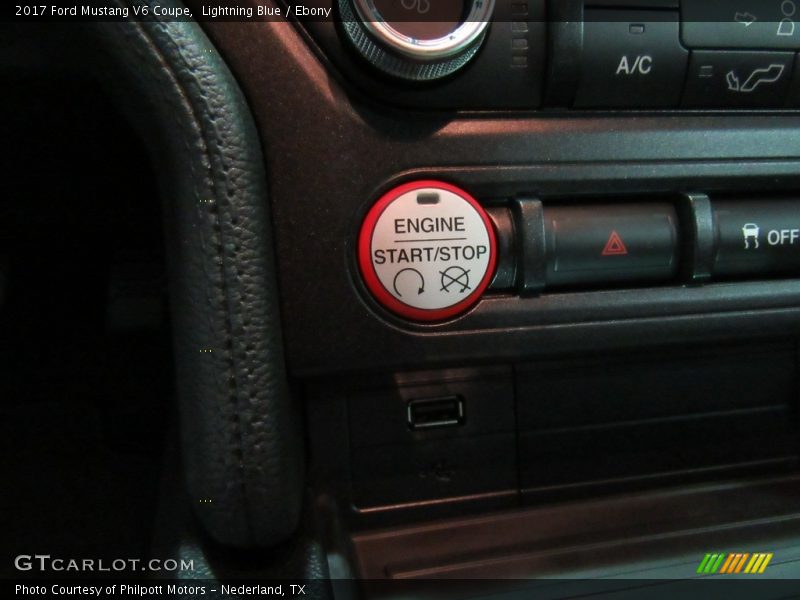 Lightning Blue / Ebony 2017 Ford Mustang V6 Coupe