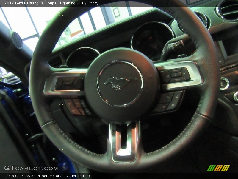 Lightning Blue / Ebony 2017 Ford Mustang V6 Coupe