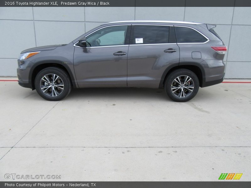 Predawn Gray Mica / Black 2016 Toyota Highlander XLE