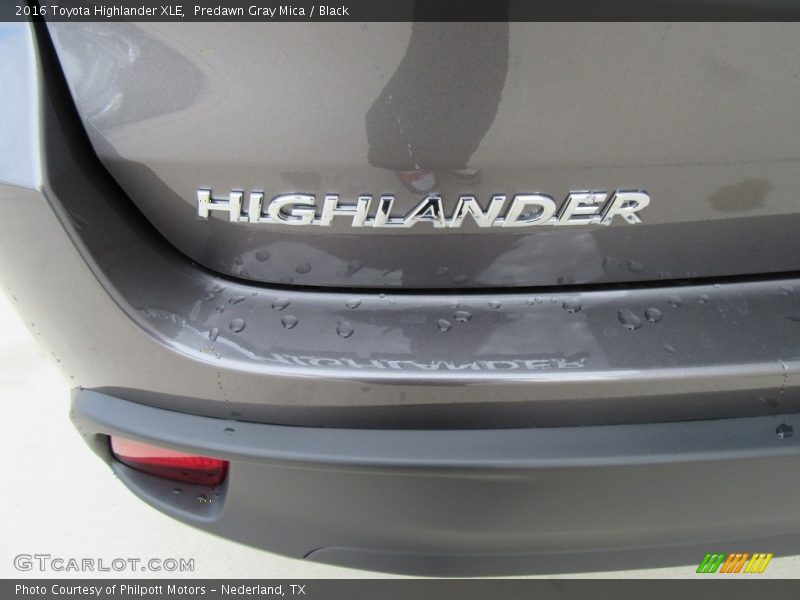 Predawn Gray Mica / Black 2016 Toyota Highlander XLE