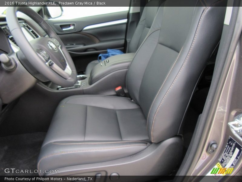 Predawn Gray Mica / Black 2016 Toyota Highlander XLE