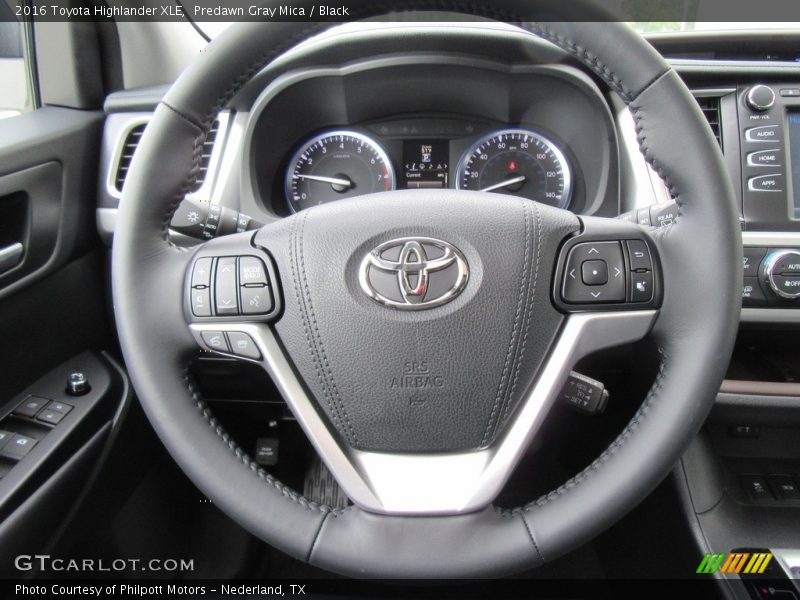 Predawn Gray Mica / Black 2016 Toyota Highlander XLE