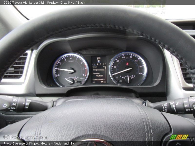 Predawn Gray Mica / Black 2016 Toyota Highlander XLE