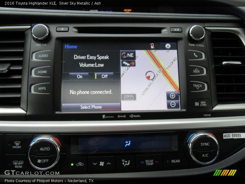 Silver Sky Metallic / Ash 2016 Toyota Highlander XLE
