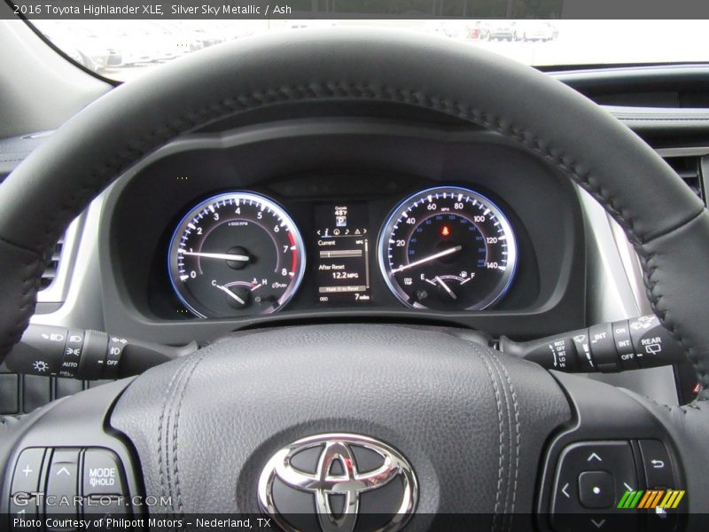 Silver Sky Metallic / Ash 2016 Toyota Highlander XLE