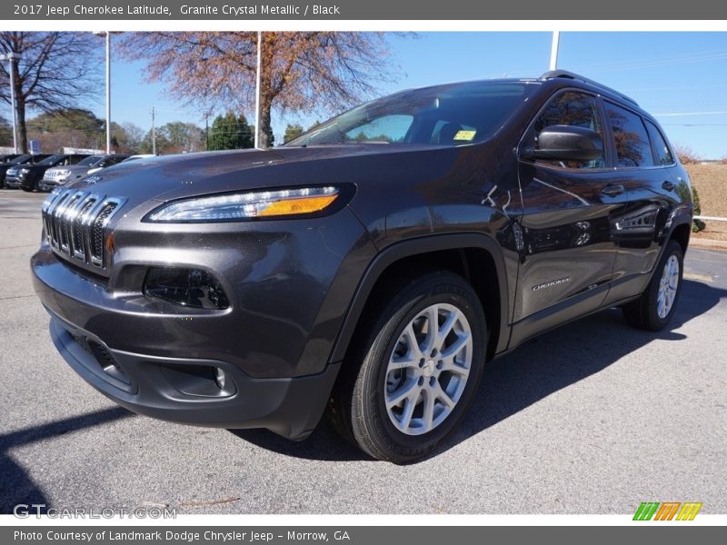 Granite Crystal Metallic / Black 2017 Jeep Cherokee Latitude