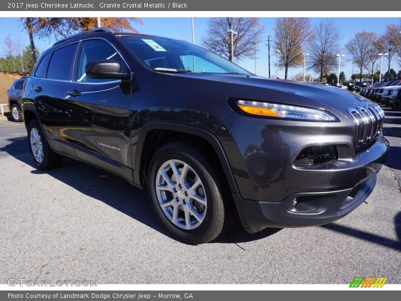 Granite Crystal Metallic / Black 2017 Jeep Cherokee Latitude