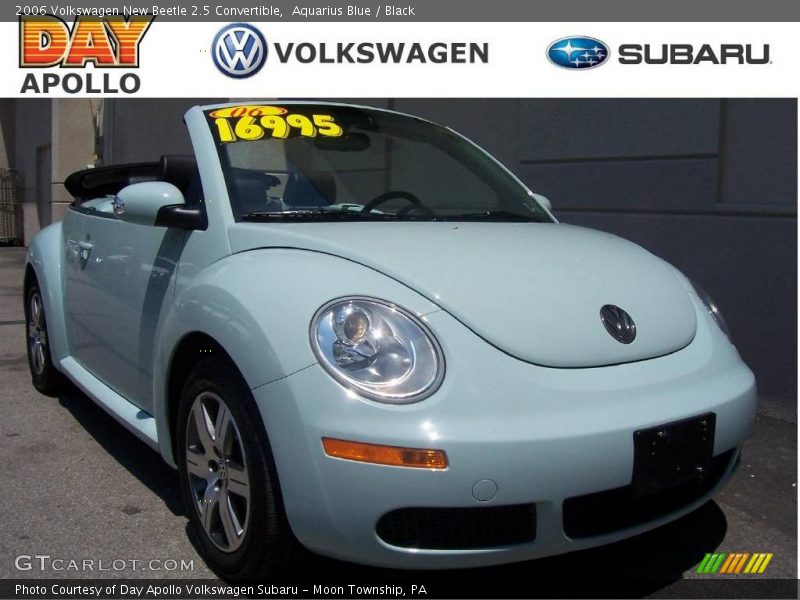 Aquarius Blue / Black 2006 Volkswagen New Beetle 2.5 Convertible