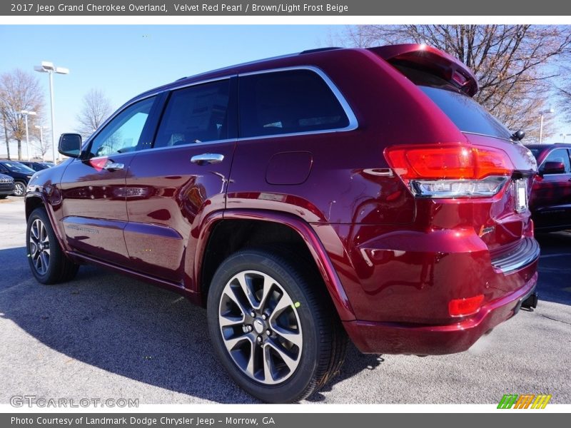 Velvet Red Pearl / Brown/Light Frost Beige 2017 Jeep Grand Cherokee Overland