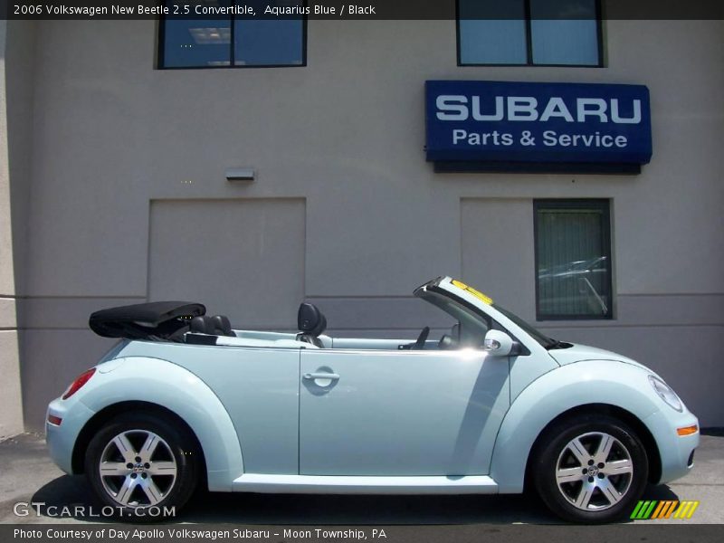 Aquarius Blue / Black 2006 Volkswagen New Beetle 2.5 Convertible