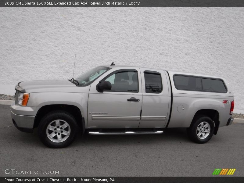 Silver Birch Metallic / Ebony 2009 GMC Sierra 1500 SLE Extended Cab 4x4