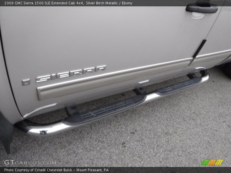 Silver Birch Metallic / Ebony 2009 GMC Sierra 1500 SLE Extended Cab 4x4