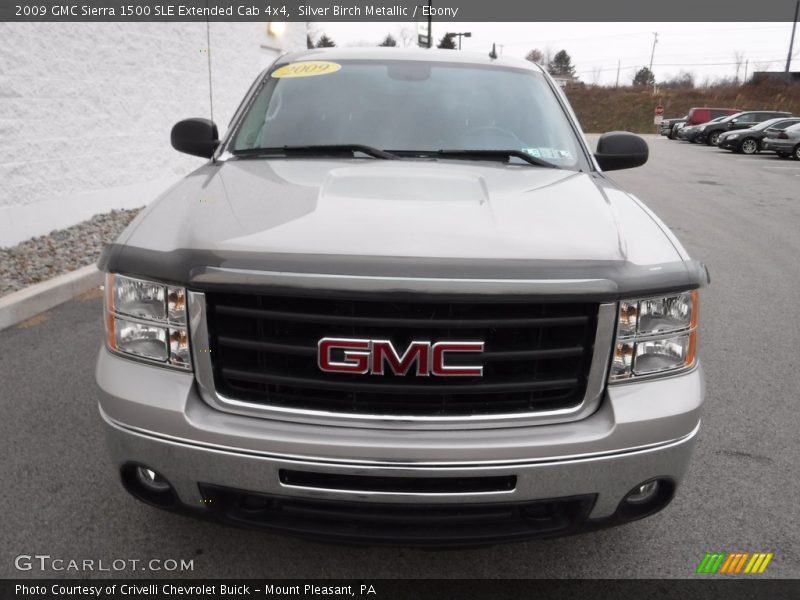 Silver Birch Metallic / Ebony 2009 GMC Sierra 1500 SLE Extended Cab 4x4