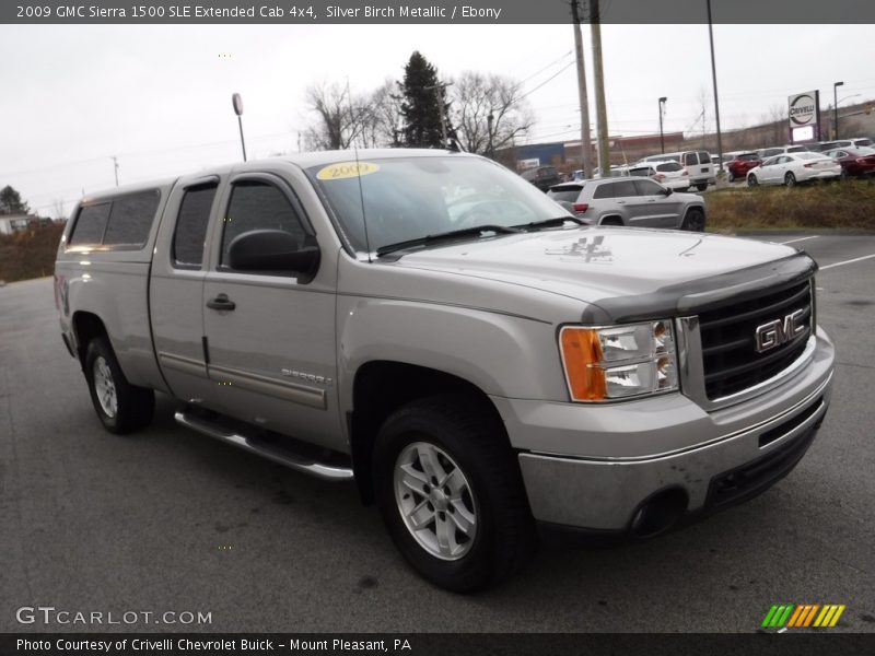 Silver Birch Metallic / Ebony 2009 GMC Sierra 1500 SLE Extended Cab 4x4