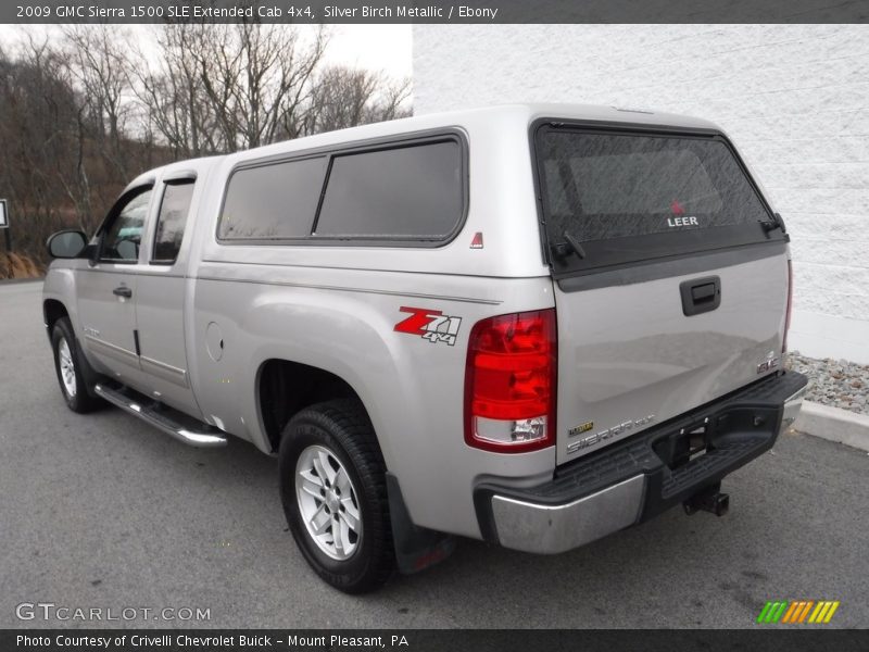 Silver Birch Metallic / Ebony 2009 GMC Sierra 1500 SLE Extended Cab 4x4