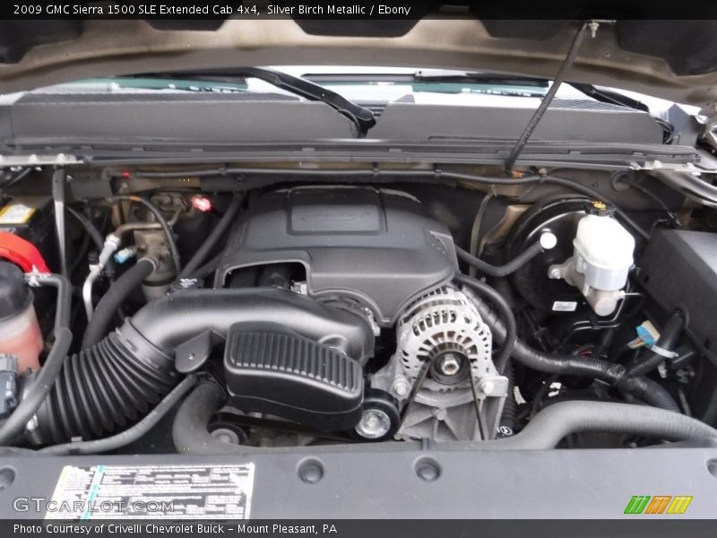 Silver Birch Metallic / Ebony 2009 GMC Sierra 1500 SLE Extended Cab 4x4