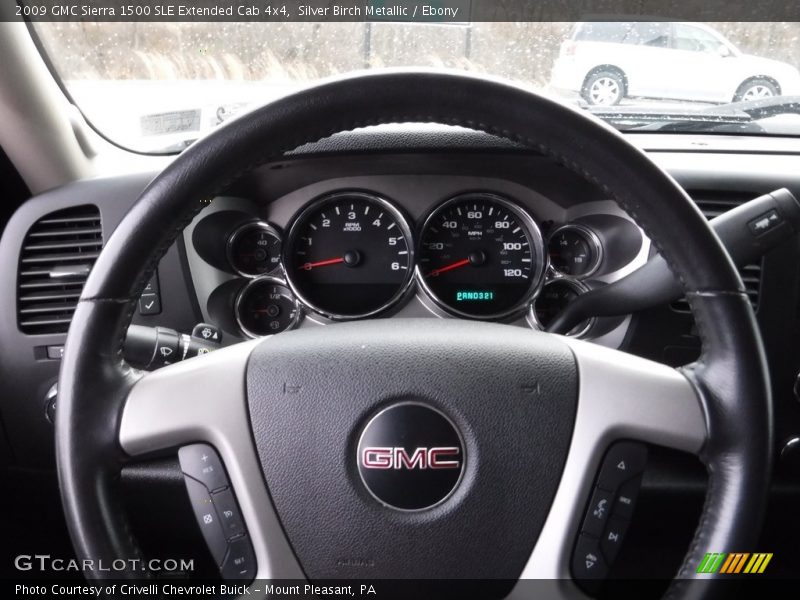 Silver Birch Metallic / Ebony 2009 GMC Sierra 1500 SLE Extended Cab 4x4