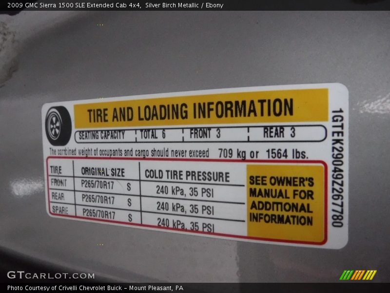 Silver Birch Metallic / Ebony 2009 GMC Sierra 1500 SLE Extended Cab 4x4