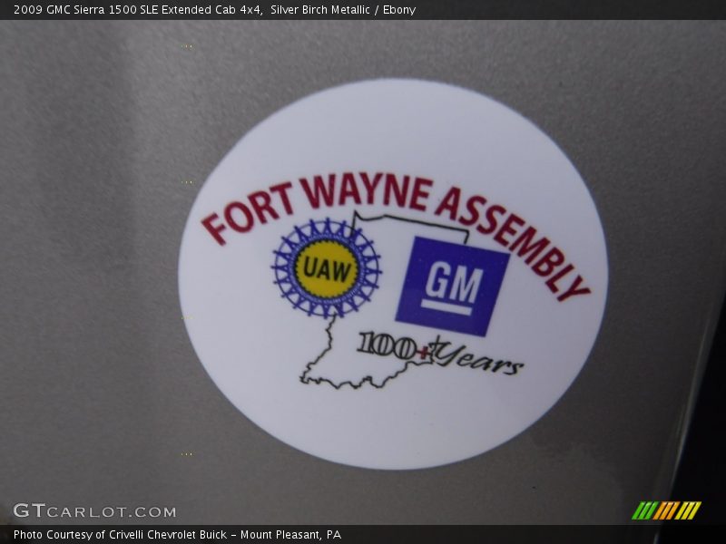 Silver Birch Metallic / Ebony 2009 GMC Sierra 1500 SLE Extended Cab 4x4