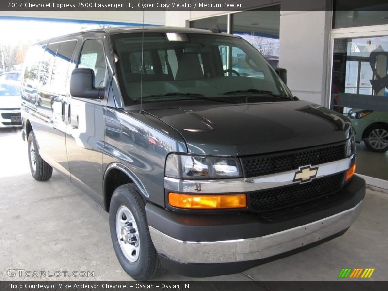 Cyber Gray Metallic / Medium Pewter 2017 Chevrolet Express 2500 Passenger LT