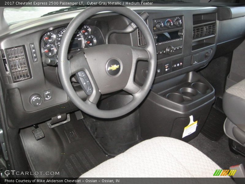 Cyber Gray Metallic / Medium Pewter 2017 Chevrolet Express 2500 Passenger LT