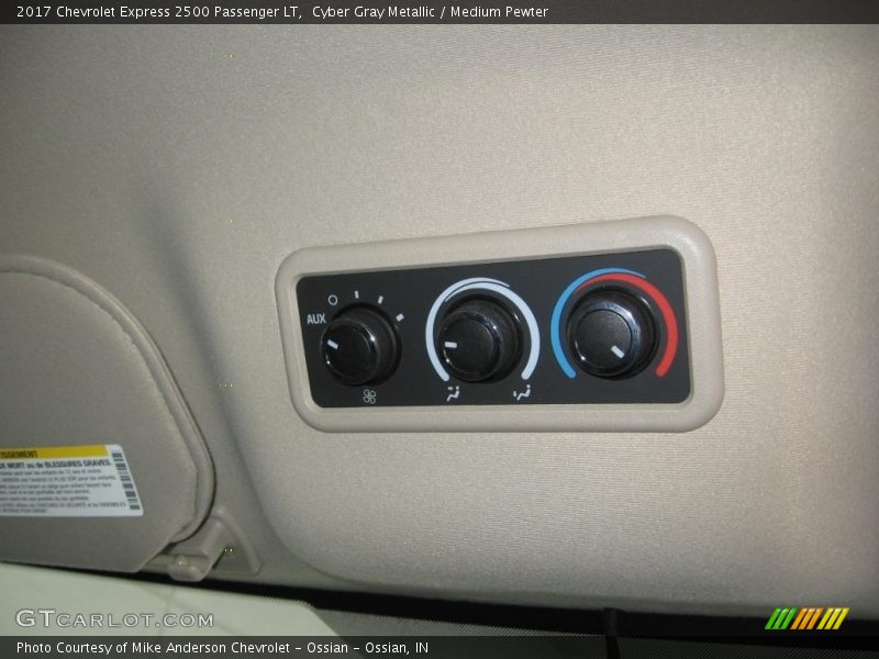 Cyber Gray Metallic / Medium Pewter 2017 Chevrolet Express 2500 Passenger LT