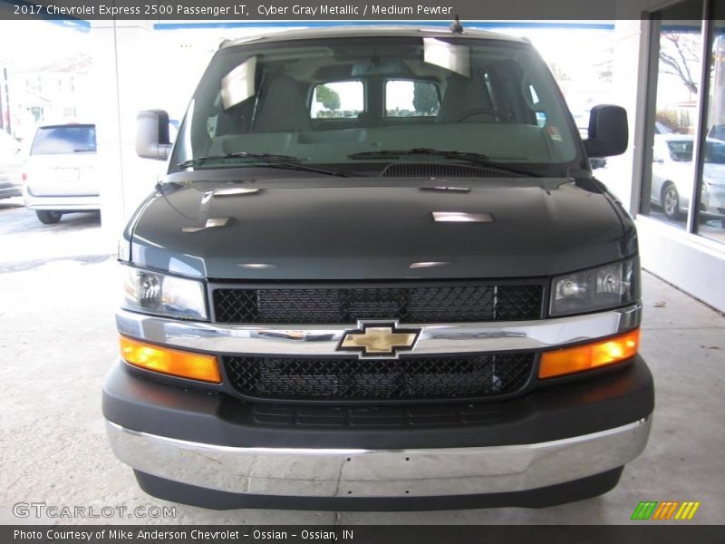 Cyber Gray Metallic / Medium Pewter 2017 Chevrolet Express 2500 Passenger LT