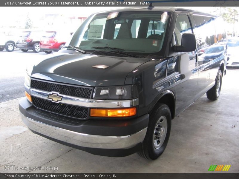 Cyber Gray Metallic / Medium Pewter 2017 Chevrolet Express 2500 Passenger LT