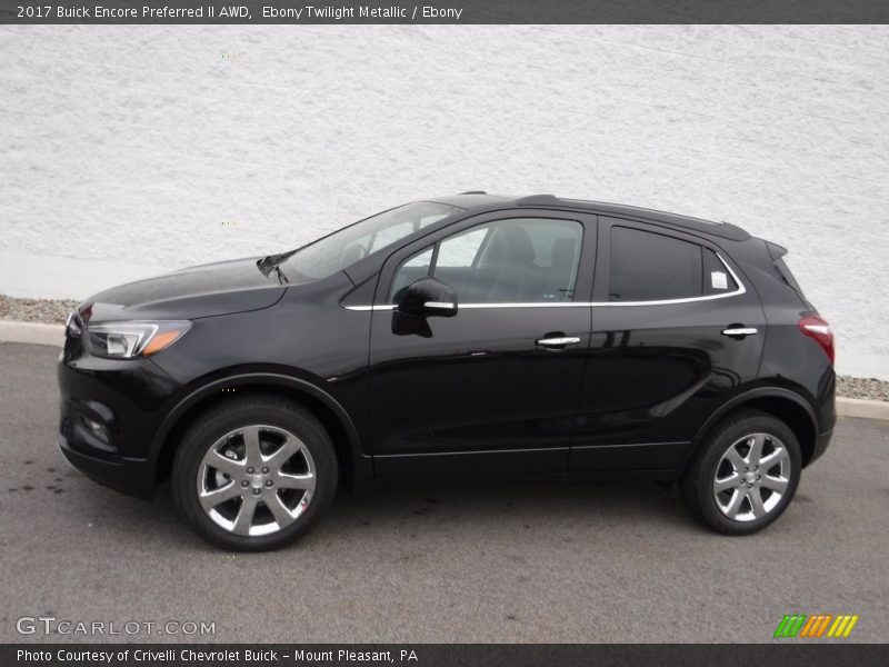 Ebony Twilight Metallic / Ebony 2017 Buick Encore Preferred II AWD